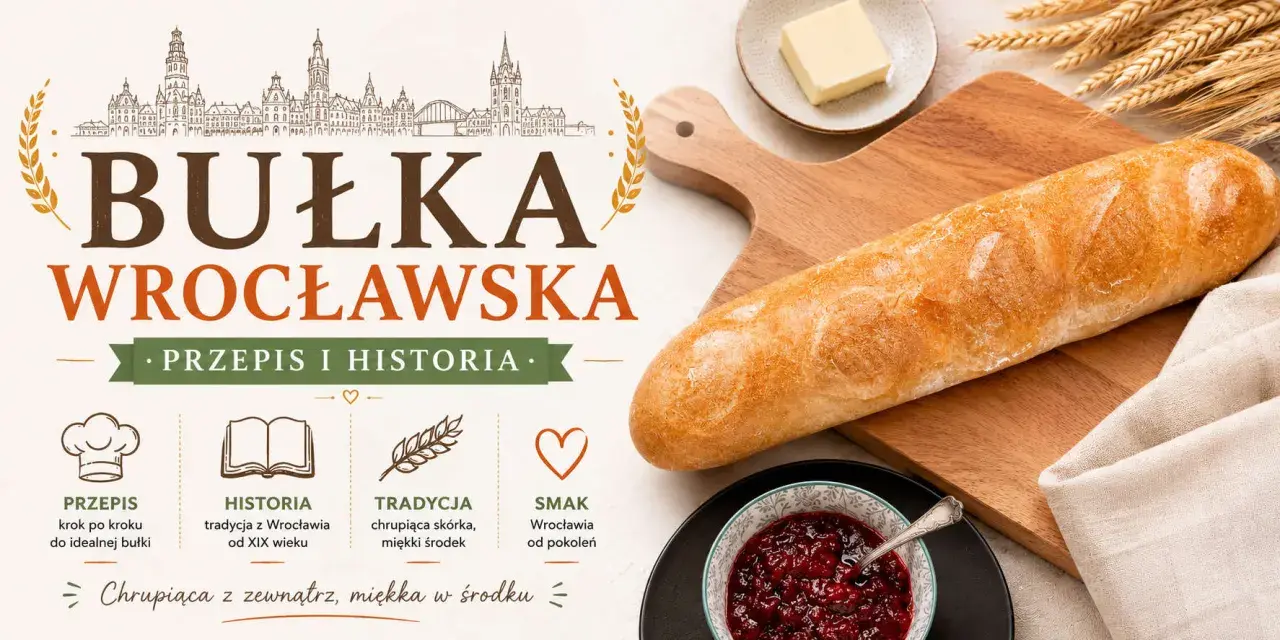 Chrupiąca bułka wrocławska, symbol tradycji i smaku Wrocławia od pokoleń. Idealna na śniadanie.