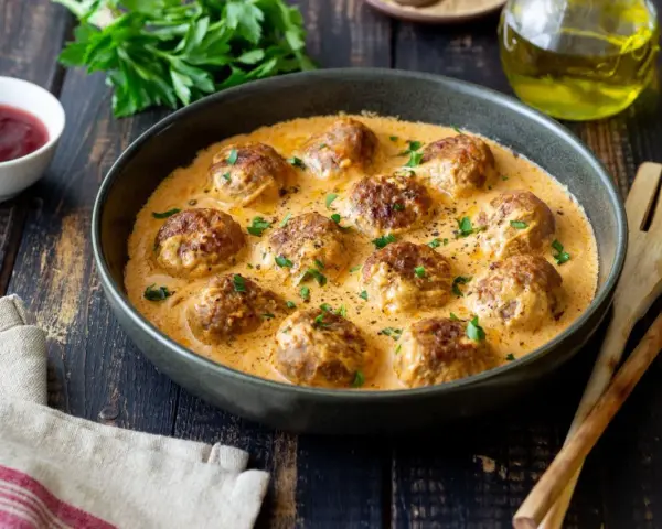 Pyszne klopsy w kremowym sosie, idealne do podania z ulubionymi dodatkami. Ten przepis na klopsy to strzał w dziesiątkę!