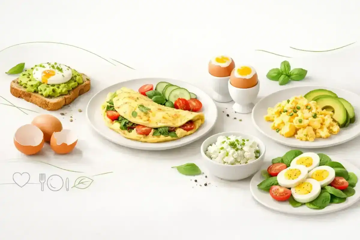 Pyszne śniadanie: jajko gotowane, omlet, jajecznica, twarożek i tosty z awokado. Sprawdź, ile jajko gotowane kcal!